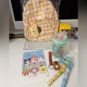 Cute Character Backpack with Accessories